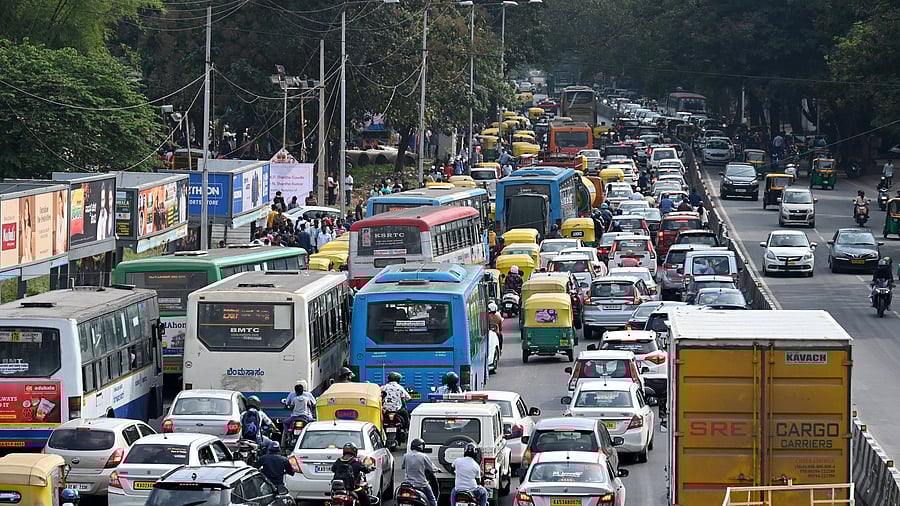 <div class="paragraphs"><p>Traffic in Bengaluru.</p></div>